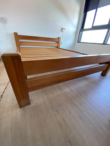 Cama De Dos Plazas Pino Brasil Macizo. Impecable Estado. 1