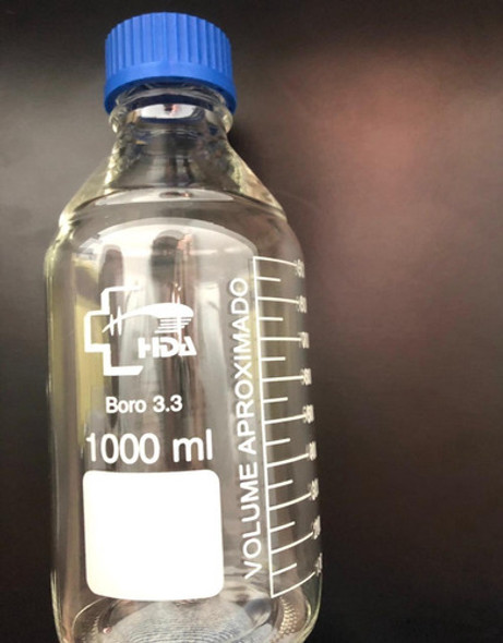 Frasco Vidrio Tapa Azul Autoclavable  Hda Graduado - 500ml 1