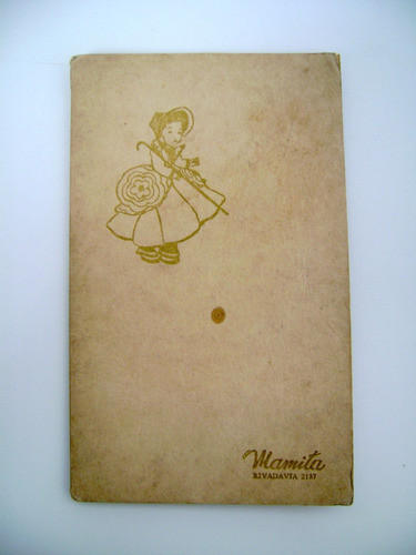 Antigua Foto Coloreada Mamita Bebe En Carpeta 1940 Boedo 1