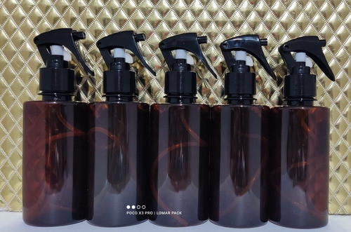 Kit 10 Frasco 250ml Ambar 10 Válvulas Mini Gatilho Spray 1
