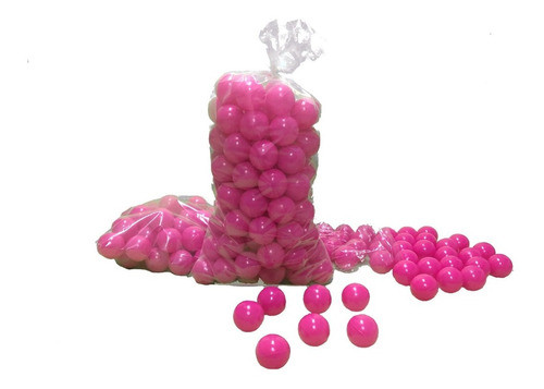 200 Bolinhas Para Piscina Rosa Pink Não Amassam 1