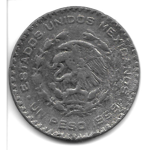 México Moneda De 1 Peso De Plata Baja Año 1959 Km 459 1