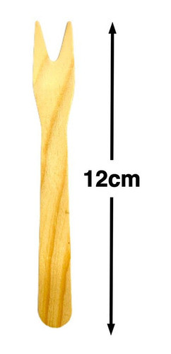 Garfo Garfinho Madeira Bolo Sobremesa C/100un Biodegradavel 0