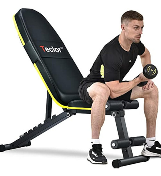Teclor Adjustable Weight Bench, Foldable Workout 0