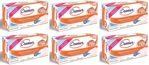 Absorvente De Seios Cremer 06 Caixas Com 24 Cada Total 144un 0