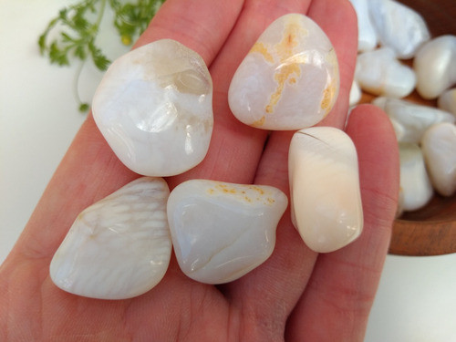 Piedra Ópalo Blanco. Luna Brasilera X 6 Unidades 1