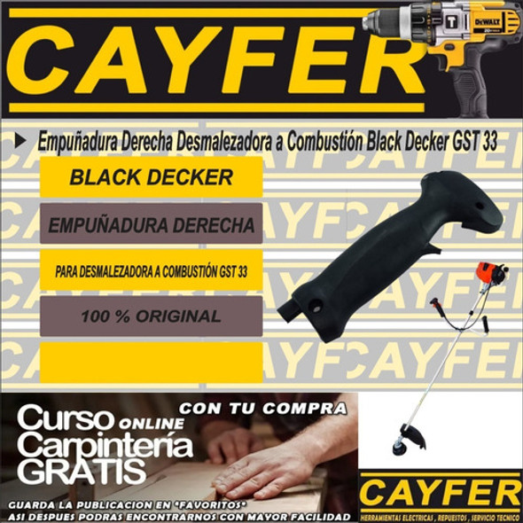 Repuesto Empuñadura Derecha Desmalezado Gst 33 Black Decker 1 Repuesto Empuñadura Derecha Desmalezado Gst 33 Black Decker 1
