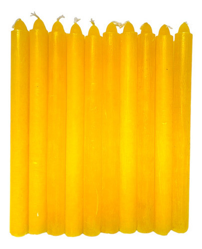 Vela Palito Amarela 18 Cm Queima +/- 5 Horas 1 Kilo 0
