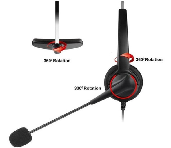 Auricular Headset Vincha P/ Telefono Inalambrico Plug 2.5mm 1