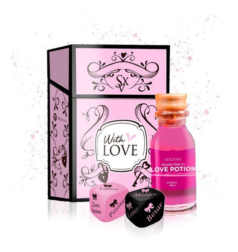 Love Kit 3 For Lovers Aceite Corporal + Dados Sexitive 0
