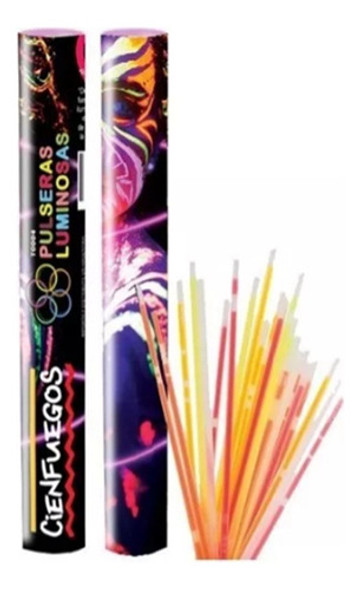 Pulseras Neon Glow Tubo X 50 Unidades 0