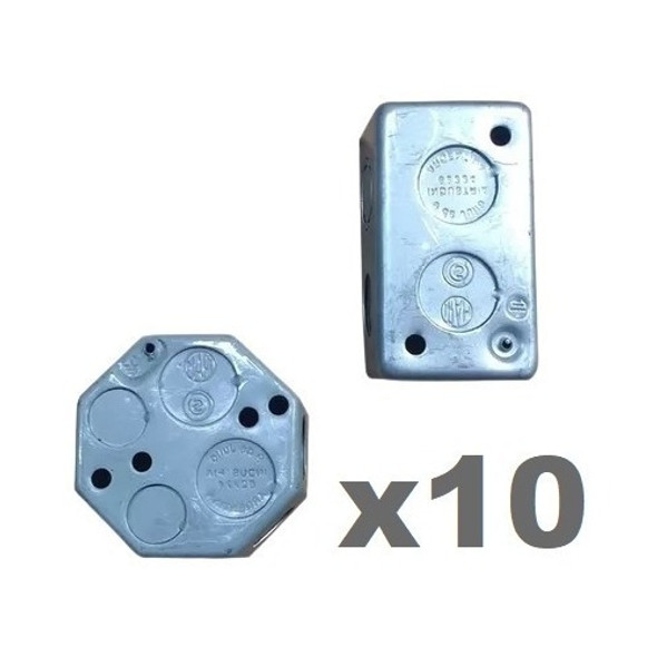 Cajas Rectangular Y Octogonal Combo X10u - Tofema. 0