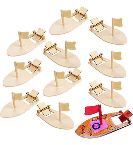 Amersumer 10 Kits De Manualidades De Madera Para Barcos, Mi. 0
