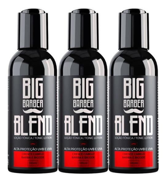 Tônico Capilar Blend Big Barber 120ml Beard Fardo Com 3 Unid 0 Tônico Capilar Blend Big Barber 120ml Beard Fardo Com 3 Unid 0