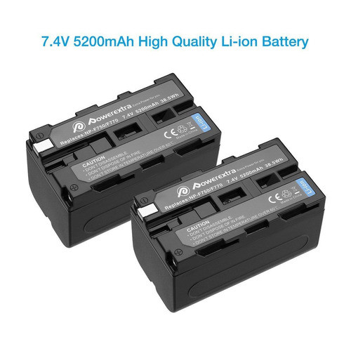 Reemplazo De 2 X 5200mah Li-ion Para Sony Np-f750 F970 De Np 1