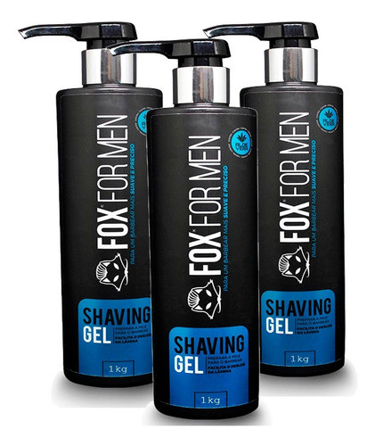 Gel De Barbear Fox For Men Kit 3kg Rende Muito Shaving Gel 0