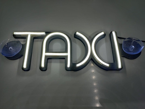 Cartel Neon Led  Taxi Para Parabrisas 0