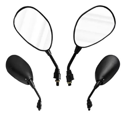 Juego De Espejos Guerrero Day 70 Rosca 10mm - 2r 0