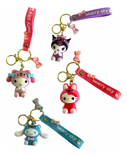 Llavero Hello Kitty Kuromi My Melody Cinnamoroll De Pvc X 1 0