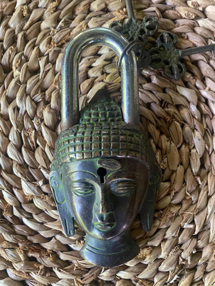 Candado Antiguo De Colección Mide 18 Cm Funciona Llaves 0