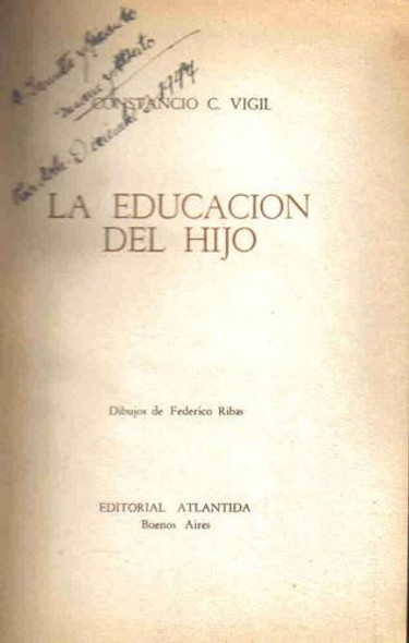 La Educacion Del Hijo - Vigil -  Atlantida 0