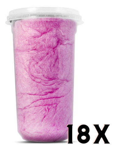 Algodão Doce Rosa Sabor Morango 18x20g 1