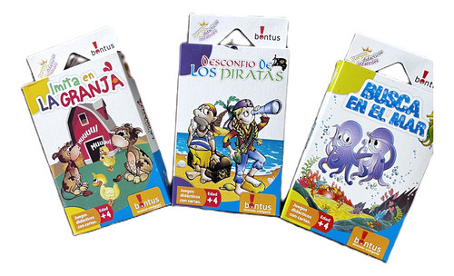 Juegos Didactico Pack X3 Piratas, Granja, Mar 0