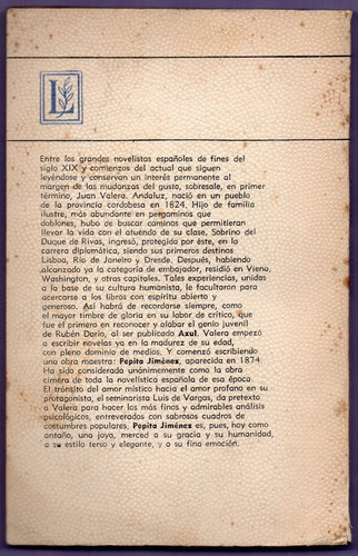 Libro Pepita Jiménez - J. Valera Editorial Losada 1
