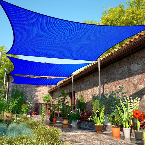 Malla Toldo Vela Alta Calidad 5 X 2 Metros Filtro Uv98% Azul 1