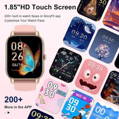 Smartwatch Deportivo Sumergible Llamadas Ritmo Cardíaco Rosa 1