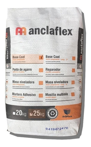 Base Coat Monocomponente Anclaflex 25 Kg Steel Framing 0