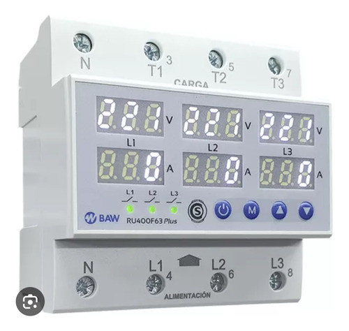 Protección Digital Tensión Y Corriente Trifasico Ru400f73-p 0