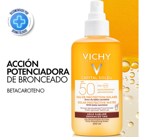 Vichy Agua Protectora Potenciadora De Bronceado Fps 50 1