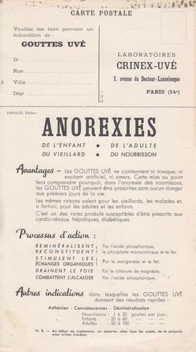 Publicidad Art Deco Años 30 Gouttes Uve Francia Medicina 1