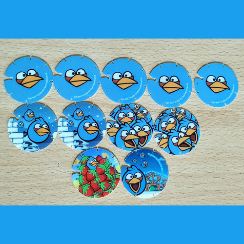 11 Tazos - The Blues - Pájaro Celeste - Angry Birds 0