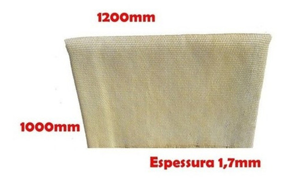 Cortina Antichama De Aramida Kevlar P/ Solda 1200x1000x1,7mm 1