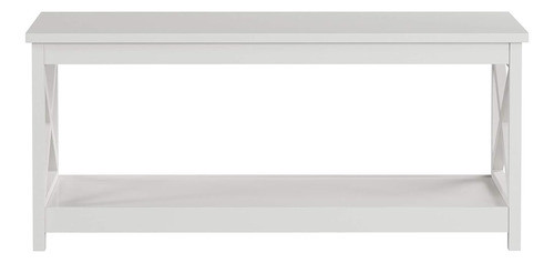 ¿lujosa Mesa De Centro Blanca Casera De Madera, Perfil Bajo 1