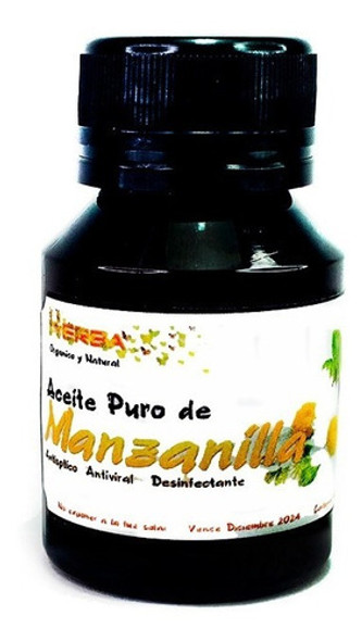 Aceite De Manzanilla Herba 50 Ml Puro Y Natural Con Gotero 0