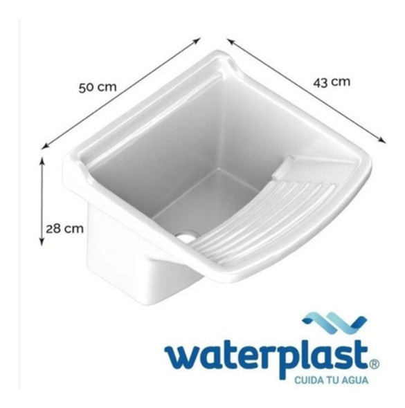Pileta Fregadero Plástica Lavadero 24l Cocina Waterplast 1