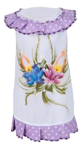 Capa Garrafa Termica Café Pintado A Mão Poliester Algodão 0