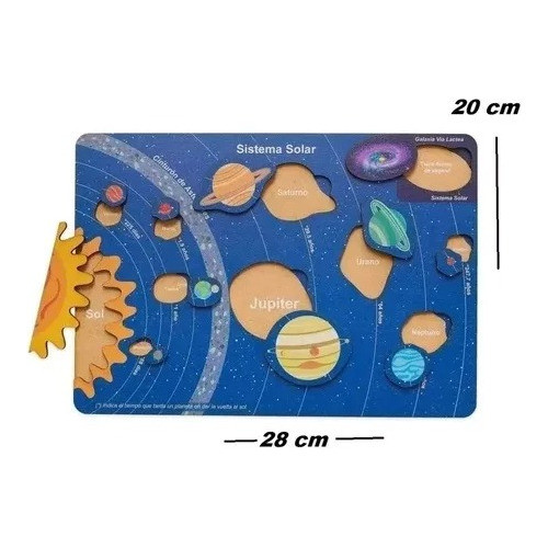 Juego Didáctico Niños Encastre Madera Planetas Sistema Solar 1