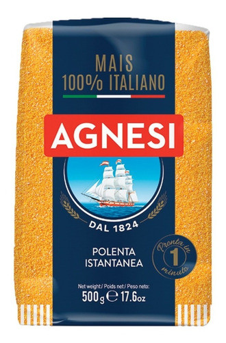 Polenta Instantânea 500g Agnesi Importada Da Itália Kit 3 Un 1