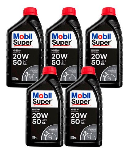 5 Oléos M-super 1000 20w-50 Api Sl Mineral Mobil 0