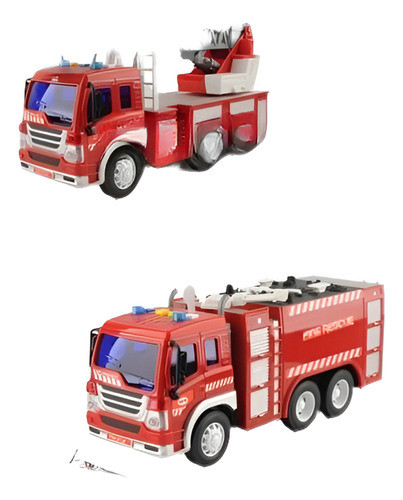2pcs 1/16 Bomberos Para 3 Años Extensible Escalera Sonido Lu 0