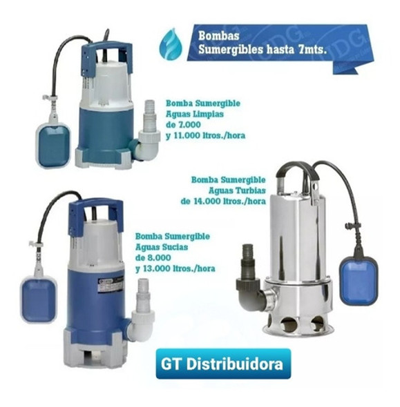 Bomba Sumergible Plastica Agua Limpia 400w. Pluvius 1