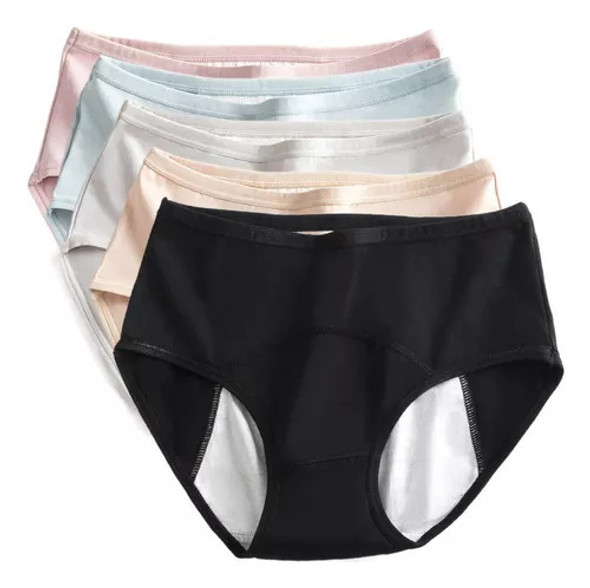 Calcinha Menstrual Algodão Período Fisiológico Calzon 5pcs 0