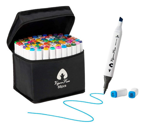 80 Color Set Marcadores Pen Touch Nuevo Cinco Bosquejo Gráfi 0