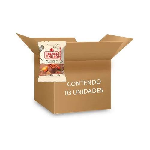 Pipoca Com Cacau Em Pó Açúcar Coco Okoshi 3 Un De 50g 0