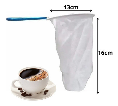 Kit 60 Coador De Pano Para Café Grande Reutilizável Atacado 1