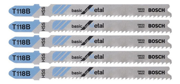 5 Hojas De Sierra Caladora Bosch P/metal Bosch H15t118b 0